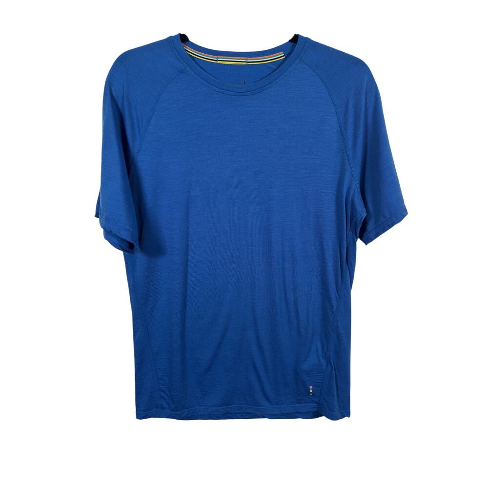 Smartwool T-Shirt Mens Small Blue Merino 150 Base Layer Raglan Crew Neck Wool